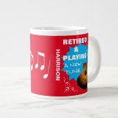 Ruhestand Funny Musicians Sprichwort Gitarre Graph Jumbo-Tasse (Vorderseite Rechts)