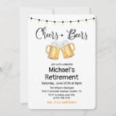 Ruhestand für Cheers und Bier Einladung (Vorderseite)