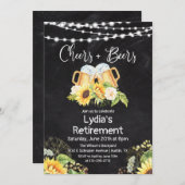 Ruhestand für Cheers und Bier Einladung (Vorne/Hinten)