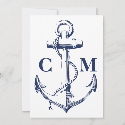 Ruhestand für nautische Anker der Marine Einladung (Rückseite)