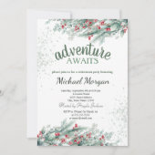 Ruhestand für Pine Tree Branch Berries Einladung (Vorderseite)