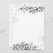 Ruhestand für Pine Tree Branch Berries Einladung (Rückseite)