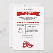 Ruhestand für Rote und Weiße Feuerwehrmänner Einladung (Vorderseite)