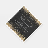 Ruhestand für Schwarze und Glitzer Napkins Serviette (Ecke)