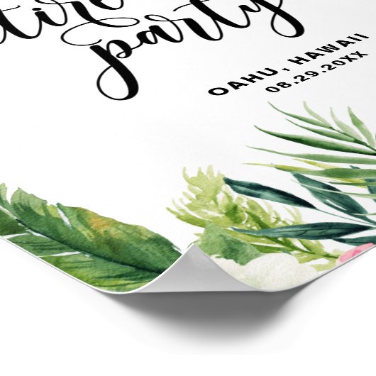 Ruhestand für tropische Blume - Willkommen Poster (Ecke)