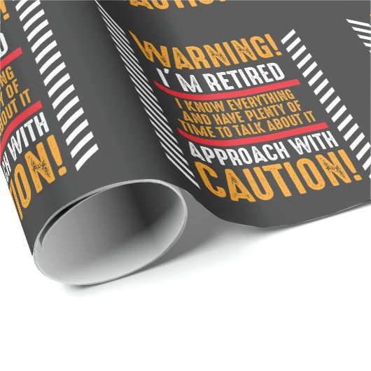 Ruhestand Gag Sprichwort Senior Remüder Husband Geschenkpapier (Rolleneckpunkt)