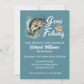 Ruhestand Gan Fishing Big Fish Rumüde Fischer Einladung (Vorderseite)