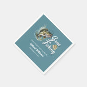 Ruhestand Gan Fishing Big Fish Rumüde Fischer Serviette (Ecke)