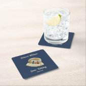 Ruhestand Gan Fishing Remüde Fischer Hat Rechteckiger Pappuntersetzer (Vor Ort)