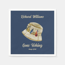 Ruhestand Gan Fishing Remüde Fischer Hat Serviette