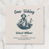 Ruhestand Gan Fishing Remüde Fisherman Vintag Geschenkanhänger (Rückseite)