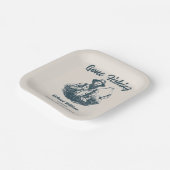 Ruhestand Gan Fishing Remüde Fisherman Vintag Pappteller (Gewinkelt)