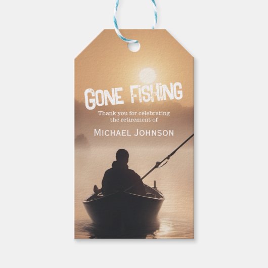 Ruhestand Gan Fishing Sunrise Remüde Fischer Geschenkanhänger (Vorderseite)