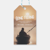 Ruhestand Gan Fishing Sunrise Remüde Fischer Geschenkanhänger (Rückseite)