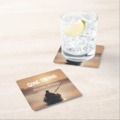 Ruhestand Gan Fishing Sunrise Remüde Fischer Rechteckiger Pappuntersetzer (Vor Ort)