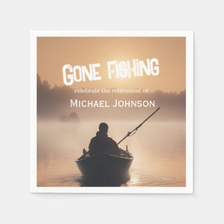 Ruhestand Gan Fishing Sunrise Remüde Fischer Serviette