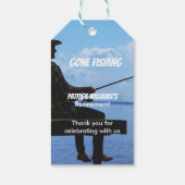 Ruhestand Gan Fishing Sunset Remüde Fischer Geschenkanhänger (Rückseite)