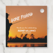 Ruhestand Gan Fishing Sunset Remüde Fischer Geschenkanhänger (Rückseite)