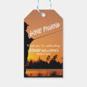 Ruhestand Gan Fishing Sunset Remüde Fischer Geschenkanhänger (Rückseite)