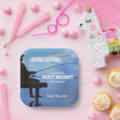 Ruhestand Gan Fishing Sunset Remüde Fischer Pappteller (Party)