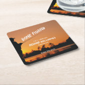 Ruhestand Gan Fishing Sunset Remüde Fischer Rechteckiger Pappuntersetzer (angewinkelt)