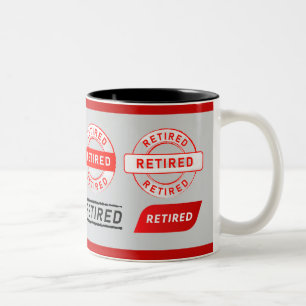 Ruhestand! Geschenk für Rentner  Zweifarbiger Kaff Zweifarbige Tasse