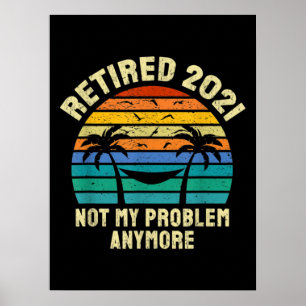 Ruhestand Geschenke Vintage Ruhestand 2021 Poster