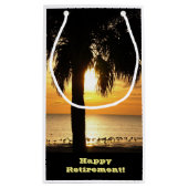 Ruhestand, Geschenktasche, Palme im Kleine Geschenktüte (Rückseite)