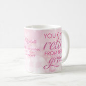 Ruhestand Glamour rosa Reifen Great Kaffeetasse (VorderseiteRechts)