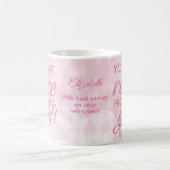 Ruhestand Glamour rosa Reifen Great Kaffeetasse (Mittel)