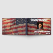 Ruhestand Glückwunsch American Flag Custom Gästebuch (Voll)