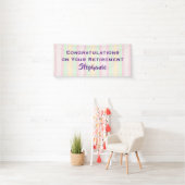Ruhestand Glückwunsch Pastel Strip Jumbo Banner (Insitu)