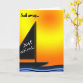Ruhestand Glückwunsch-Segel weg Karte (Gelbe Blume)