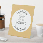 Ruhestand Glückwünsche Personalisiertes Party Sockelschild (In SItu)