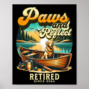 Ruhestand Golden Retriever Pfoten und reflektieren Poster