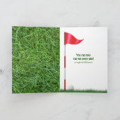 Ruhestand Golf Ball and Club Card Karte (Innenseite)