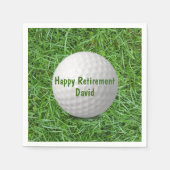 Ruhestand Golf Ball auf Gras Serviette (Vorderseite)
