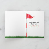 Ruhestand Golf Ball im Gras Karte (Innenseite)