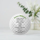 Ruhestand Golf Ball Party Einladung (Stehend Vorderseite)
