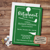 Ruhestand Golf Ball T-Shirt Flag Modern Einladung