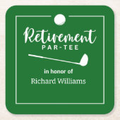 Ruhestand Golf Ball T-Shirt Flag Modern Rechteckiger Pappuntersetzer (Vorderseite)