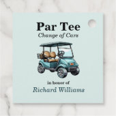 Ruhestand Golf Cart Par T-Shirt Themed Geschenkanhänger (Rückseite)