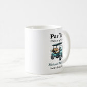 Ruhestand Golf Cart Par T-Shirt Themed Kaffeetasse (VorderseiteRechts)