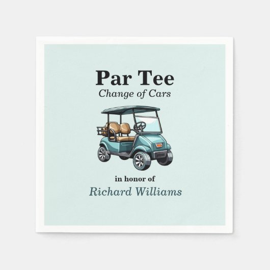 Ruhestand Golf Cart Par T-Shirt Themed Serviette (Vorderseite)