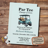 Ruhestand Golf Cart Par T-Shirt Themeneinladung Einladung