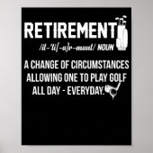Ruhestand Golf Definition Ruhende Golfer Poster (Vorne)