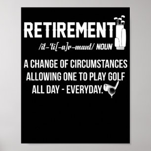 Ruhestand Golf Definition Ruhende Golfer Poster