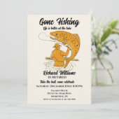 Ruhestand Gone Fishing Life is Better Remüde Einladung (Stehend Vorderseite)