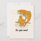 Ruhestand Gone Fishing Life is Better Remüde Einladung (Rückseite)