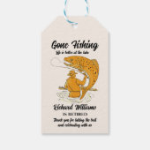 Ruhestand Gone Fishing Life is Better Remüde Geschenkanhänger (Rückseite)